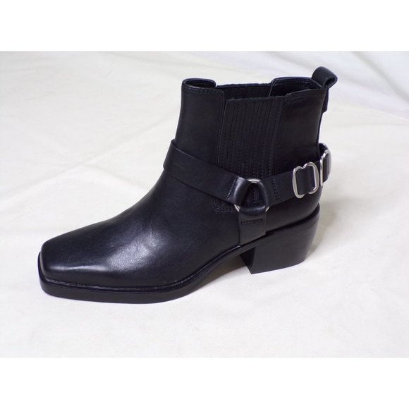 SAM EDELMAN Bellamie Ankle Boot Bootie Black Silver Hardware 6.5 NEW - Picture 7 of 14